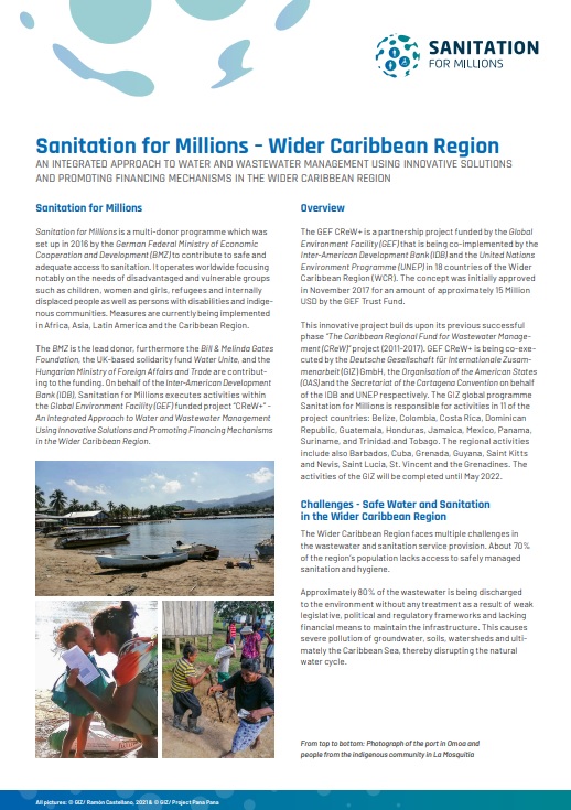 Factsheet on the activities by Sanitation for Millions in the Wider Caribbean Region