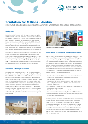 Publication on the activities done by Sanitation for Millions in Jordan