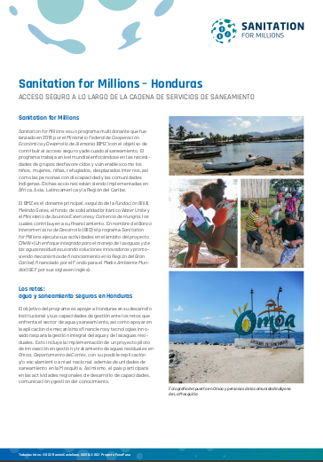 Factsheet Sanitation for Millions in Honduras