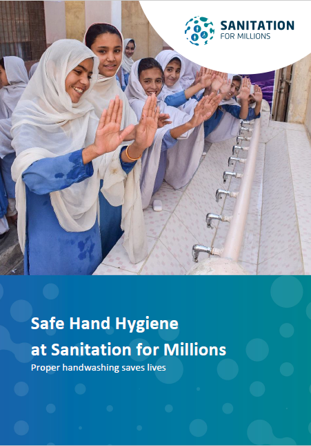 Cover page of the publication on Safe Hand Hygiene at Sanitation for Millions
