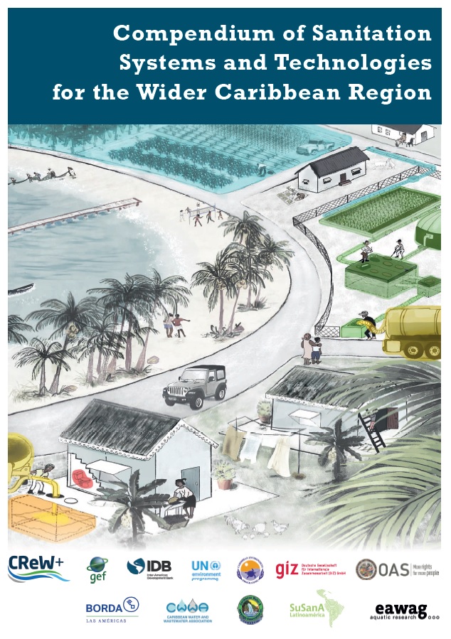 Cover page of the publication on the Compendium of Sanitation Systems and Technologies for the Wider Caribbean Region